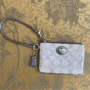 Coach Gray Wristlet Clutch
